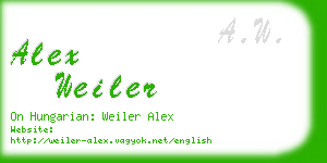 alex weiler business card